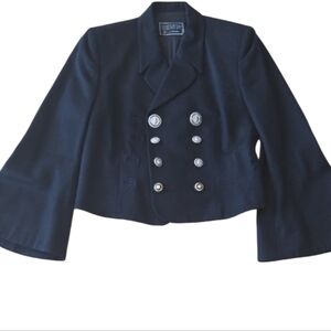 Versus By Versace Black Double-Breasted Blazer